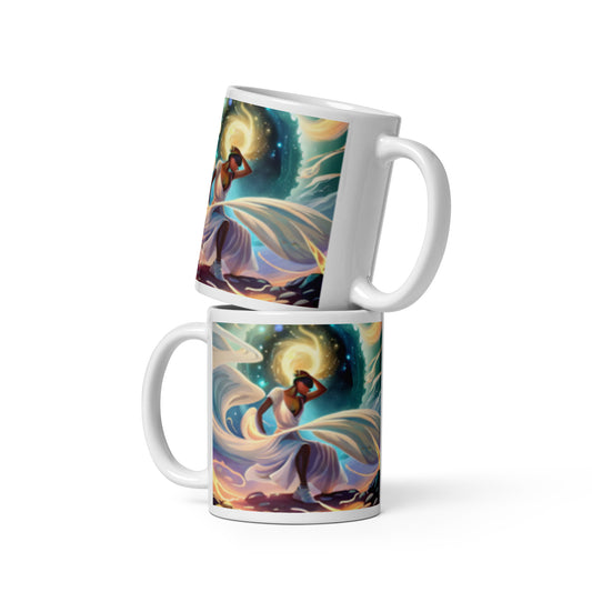 "Star" White glossy mug 11oz