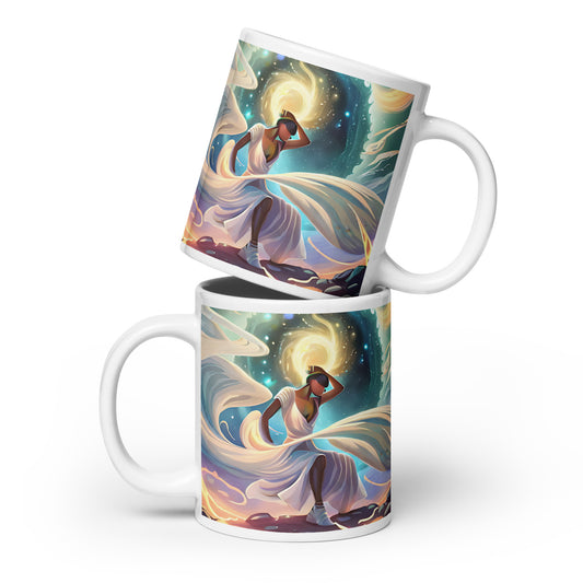 "Star" White glossy mug 20oz